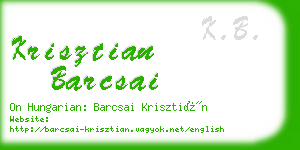 krisztian barcsai business card